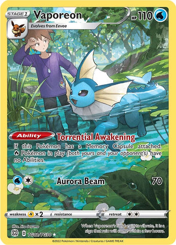 Vaporeon (TG02/TG30) [Sword & Shield: Brilliant Stars] - Waypoint Games CA