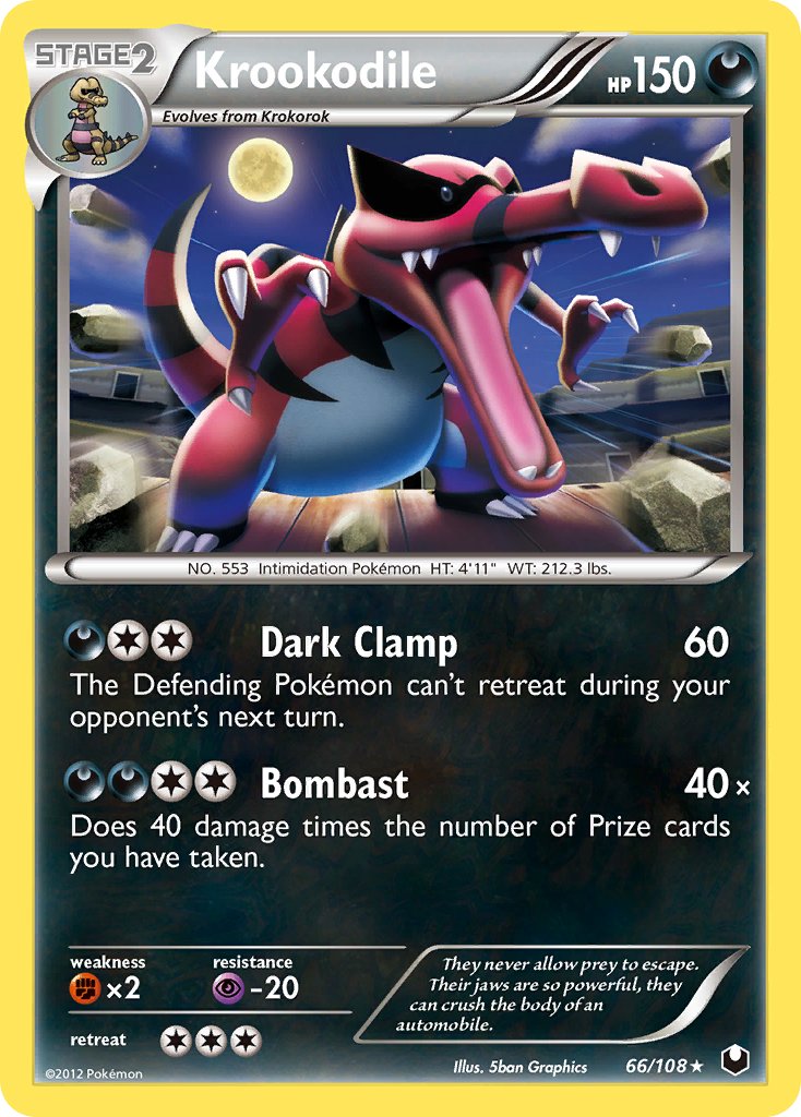 Krookodile (66/108) (Cosmos Holo) (Blister Exclusive) [Black & White: Dark Explorers] - Waypoint Games CA