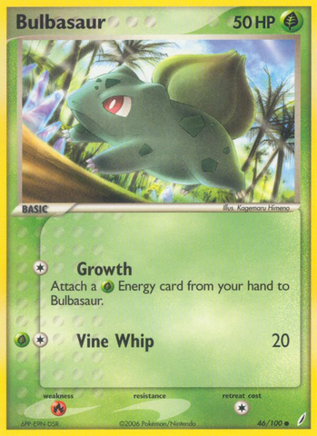 Bulbasaur (46/100) [EX: Crystal Guardians] - Waypoint Games CA