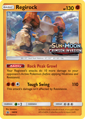 Regirock (SM74) [Sun & Moon: Black Star Promos] - Waypoint Games CA