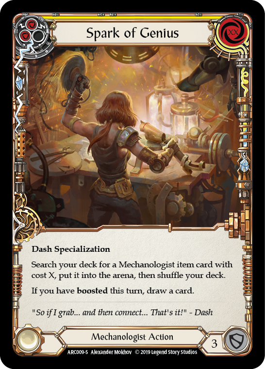 Spark of Genius [ARC009-S] (Arcane Rising)  1st Edition Rainbow Foil - Waypoint Games CA