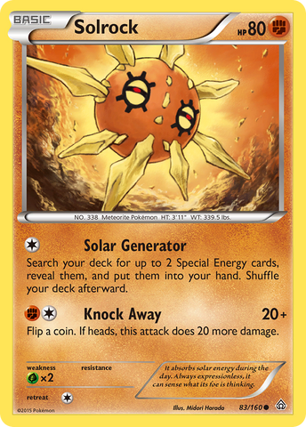 Solrock (83/160) [XY: Primal Clash] - Waypoint Games CA