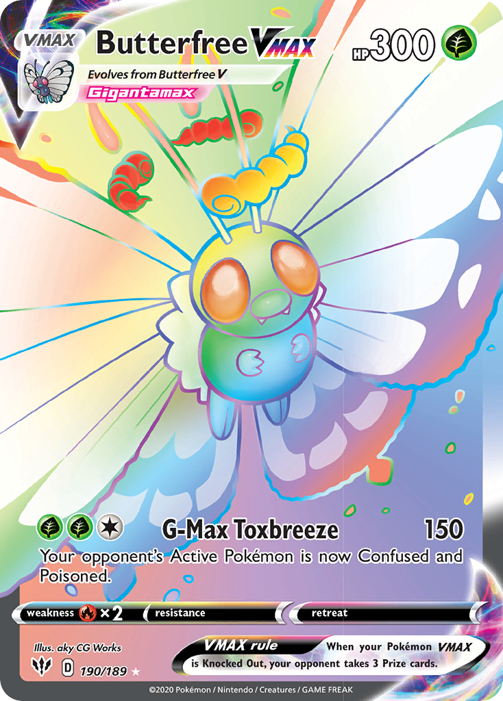 Butterfree VMAX (190/189) [Sword & Shield: Darkness Ablaze] - Waypoint Games CA