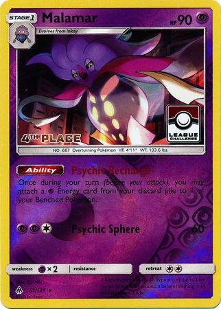 Malamar (51/131) (League Promo 4th Place) [Sun & Moon: Forbidden Light] - Waypoint Games CA