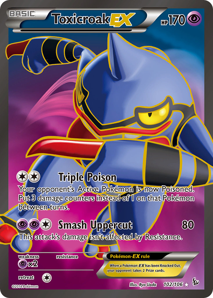 Toxicroak EX (102/106) [XY: Flashfire] - Waypoint Games CA