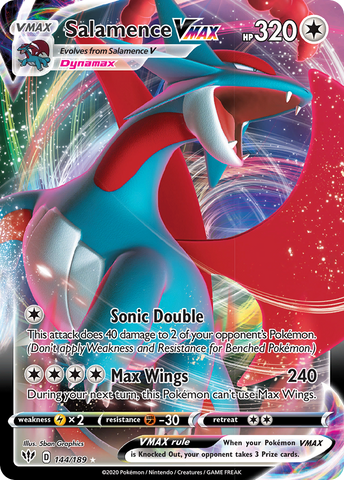 Salamence VMAX (144/189) [Sword & Shield: Darkness Ablaze] - Waypoint Games CA