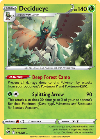 Decidueye (013/189) [Sword & Shield: Darkness Ablaze] - Waypoint Games CA