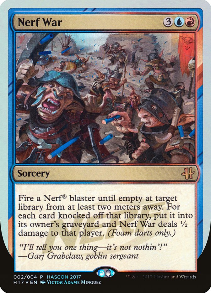 hasbro mtg cards Nerf War [HasCon 2017]