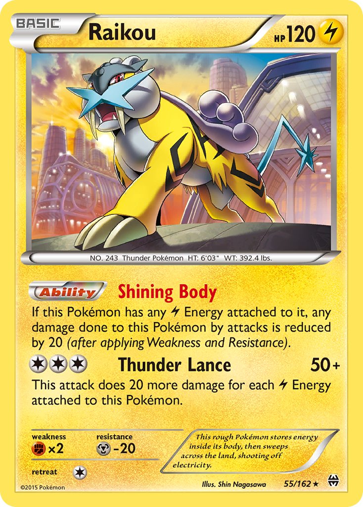Raikou (55/162) (Cosmos Holo) (Blister Exclusive) [XY: BREAKthrough] - Waypoint Games CA