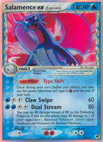 Salamence ex (98/101) (Delta Species) [EX: Dragon Frontiers] - Waypoint Games CA