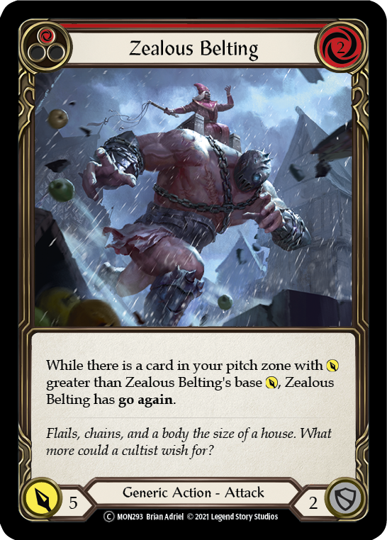 Zealous Belting (Red) [U-MON293] (Monarch Unlimited)  Unlimited Normal - Waypoint Games CA