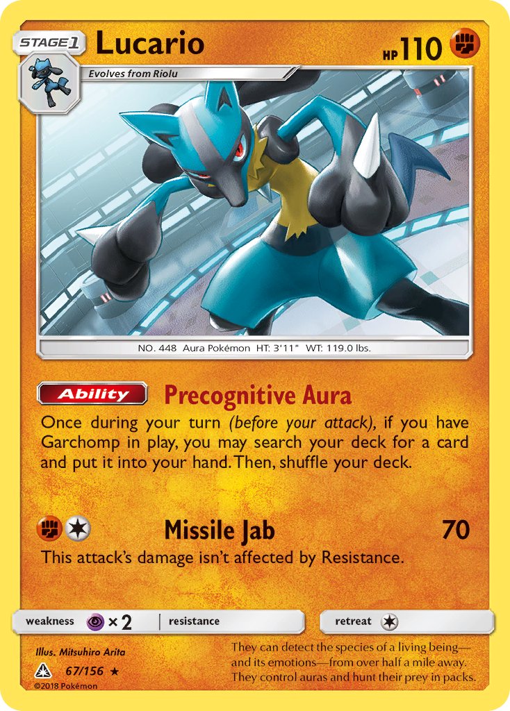 Lucario (67/156) (Theme Deck Exclusive) [Sun & Moon: Ultra Prism] - Waypoint Games CA