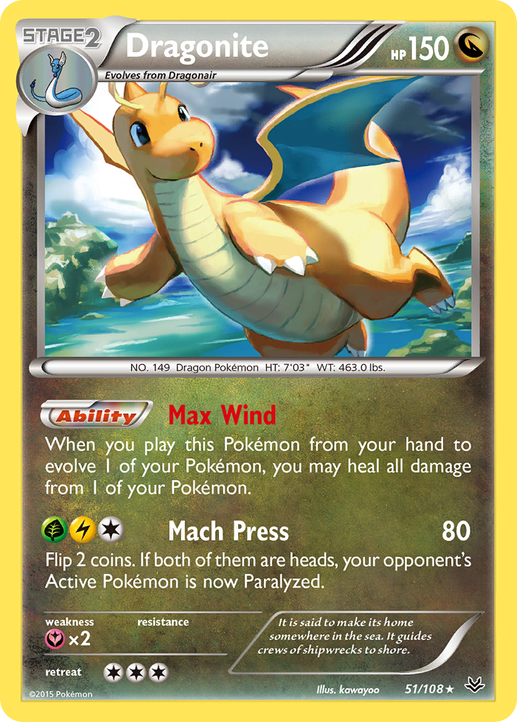 Dragonite (51/108) [XY: Roaring Skies] - Waypoint Games CA