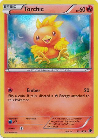 Torchic (25/160) (Sheen Holo) [XY: Primal Clash] - Waypoint Games CA