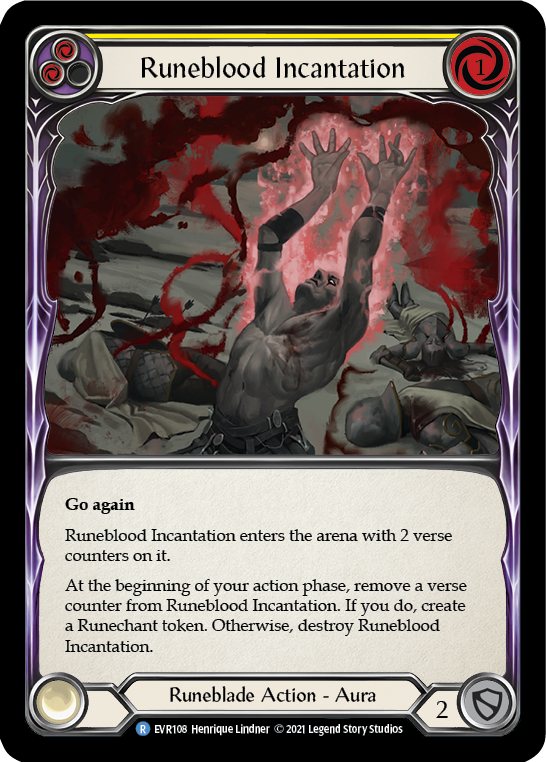Runeblood Incantation (Yellow) [EVR108] (Everfest)  1st Edition Normal - Waypoint Games CA