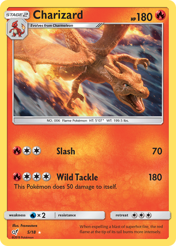 Charizard (5/18) [Sun & Moon: Detective Pikachu] - Waypoint Games CA