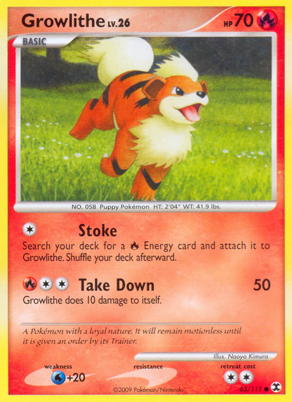 Growlithe (63/111) [Platinum: Rising Rivals] - Waypoint Games CA
