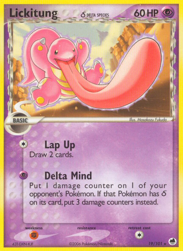 Lickitung (19/101) (Delta Species) [EX: Dragon Frontiers] - Waypoint Games CA