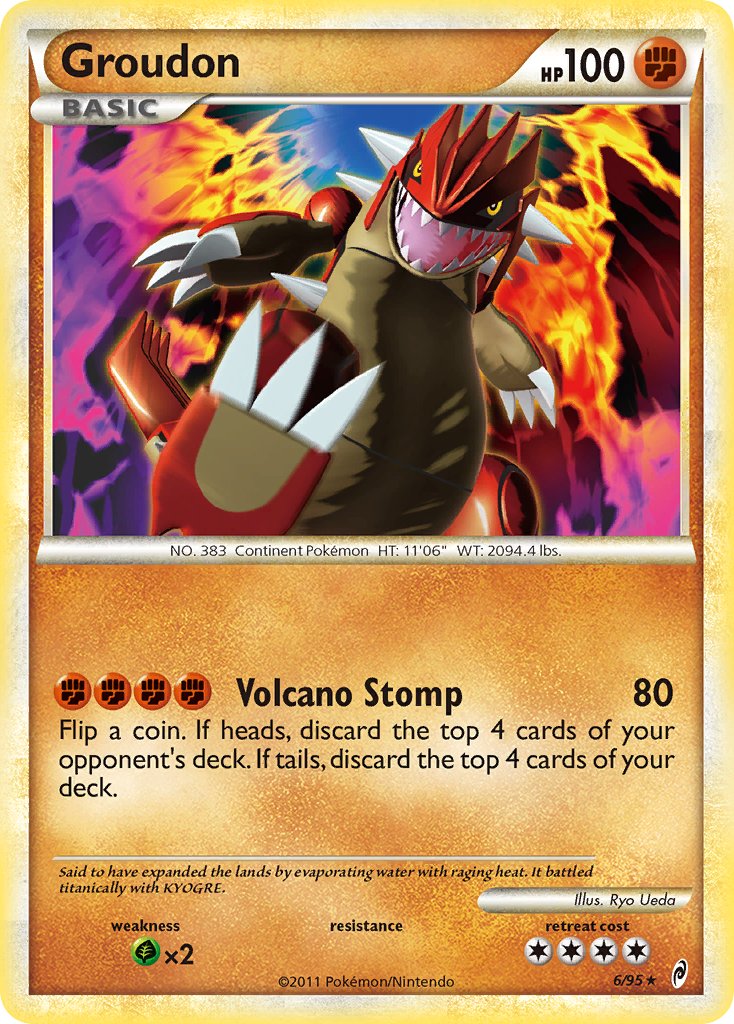 Groudon (6/95) (Theme Deck Exclusive) [HeartGold & SoulSilver: Call of Legends] - Waypoint Games CA