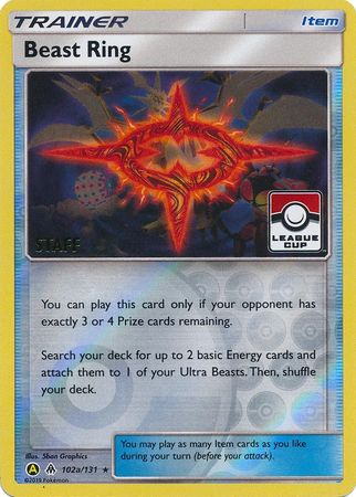 Beast Ring (102a/131) (League Promo Staff) [Sun & Moon: Forbidden Light] - Waypoint Games CA