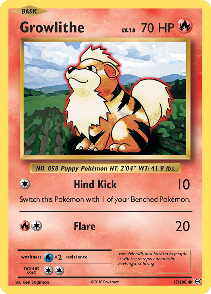 Growlithe (17/108) [XY: Evolutions] - Waypoint Games CA