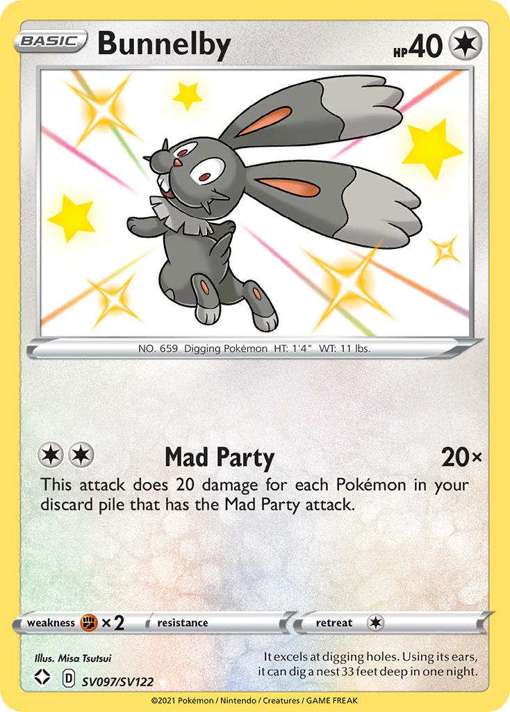 Bunnelby (SV097/SV122) [Sword & Shield: Shining Fates] - Waypoint Games CA