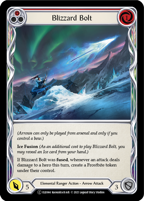Blizzard Bolt (Red) [U-ELE044] (Tales of Aria Unlimited)  Unlimited Normal - Waypoint Games CA