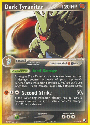 Dark Tyranitar (20/109) (Theme Deck Exclusive) [EX: Team Rocket Returns] - Waypoint Games CA