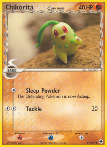 Chikorita (44/101) (Delta Species) [EX: Dragon Frontiers] - Waypoint Games CA