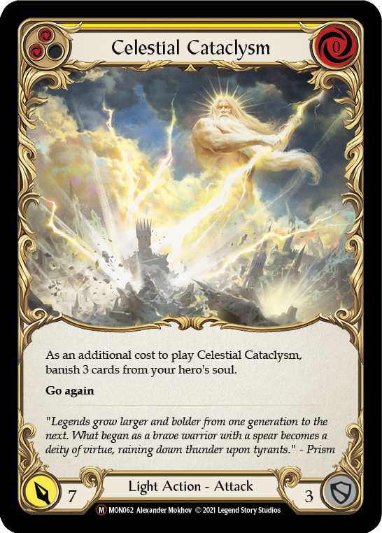 Celestial Cataclysm [U-MON062-RF] (Monarch Unlimited)  Unlimited Rainbow Foil - Waypoint Games CA