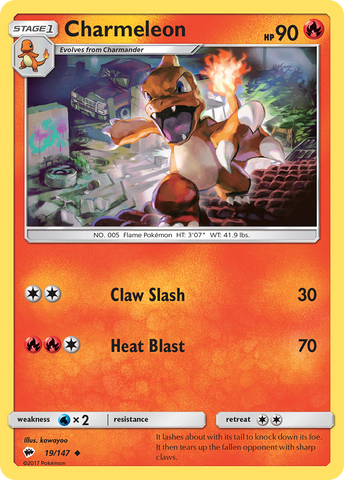 Charmeleon (19/147) [Sun & Moon: Burning Shadows] - Waypoint Games CA