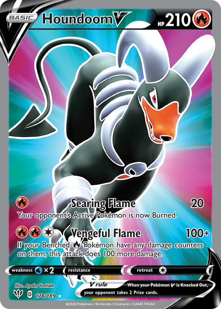 Houndoom V (178/189) [Sword & Shield: Darkness Ablaze] - Waypoint Games CA