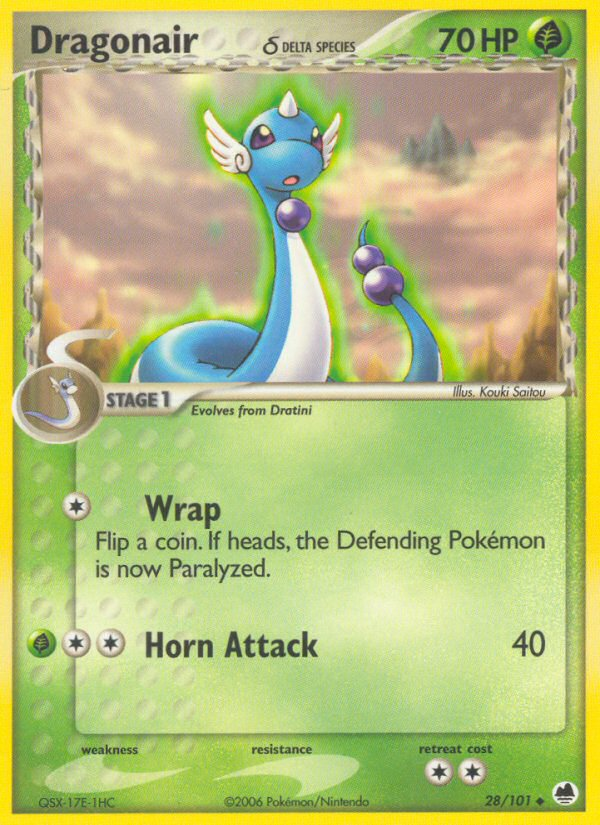 Dragonair (28/101) (Delta Species) [EX: Dragon Frontiers] - Waypoint Games CA